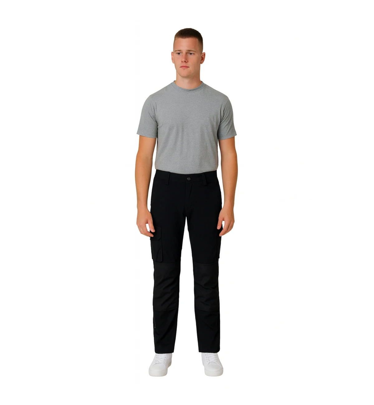Black Basic Cargo Trousers