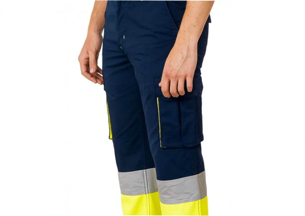 Cargo Trouser with Reflective Tape and Hi-Visibility Paneling (Yellow)