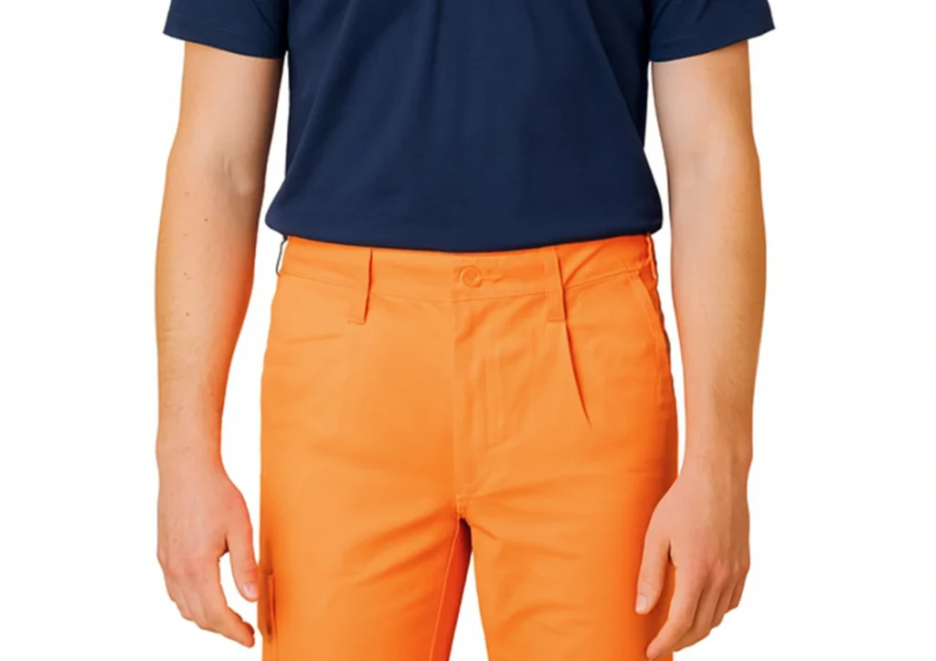 Orange Hi-Visibility Cargo Trousers with Reflective Tape