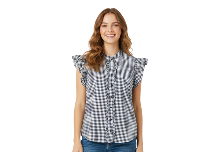 Women’s Checked Cotton Tunic