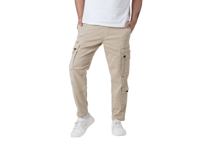 Men’s Beige Cargo Trousers