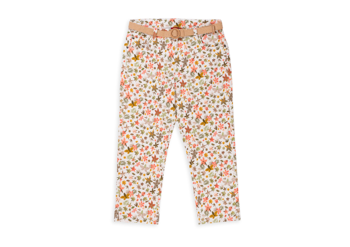 Women’s Floral Printed Belted Pants