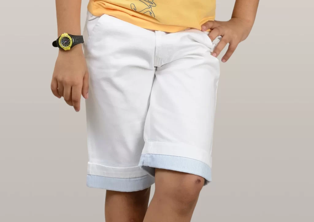 Boys’ Printed T-Shirt with Knee-Length Cotton Shorts