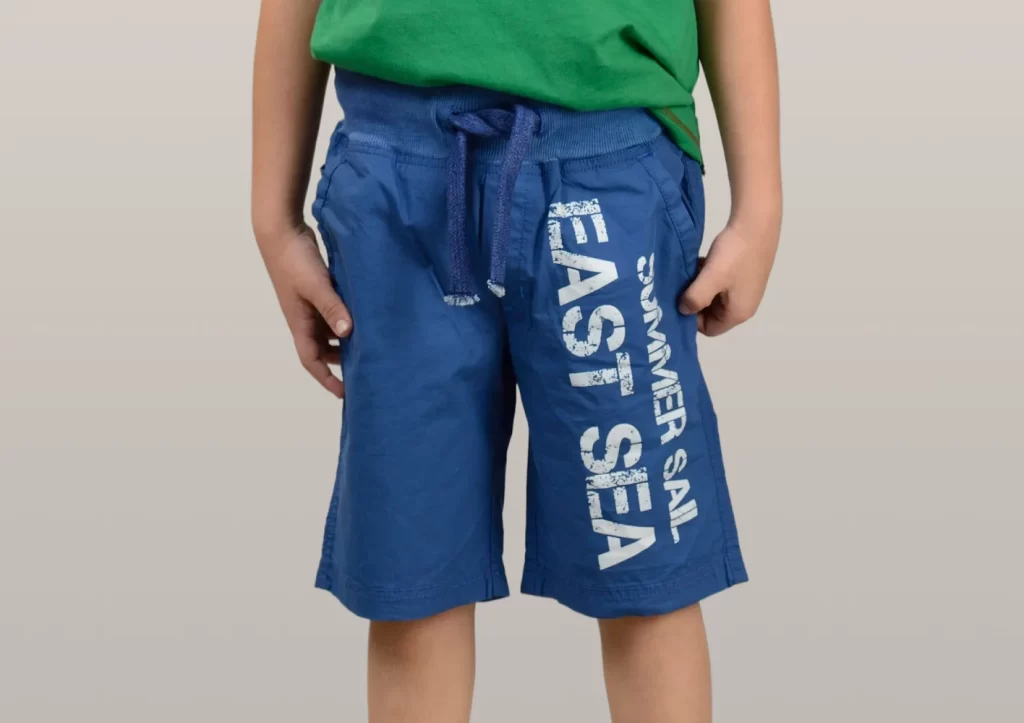 Boys’ Printed T-Shirt with Matching Knee-Length Shorts