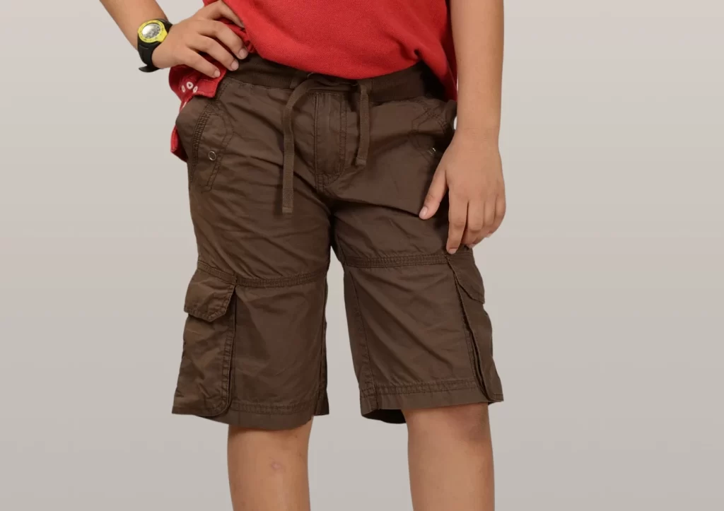 Boys’ Rust T-Shirt with Dark Khaki Organic Cotton Shorts