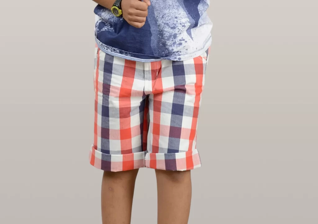 Boys’ Digital-Print T-Shirt with Checked Shorts