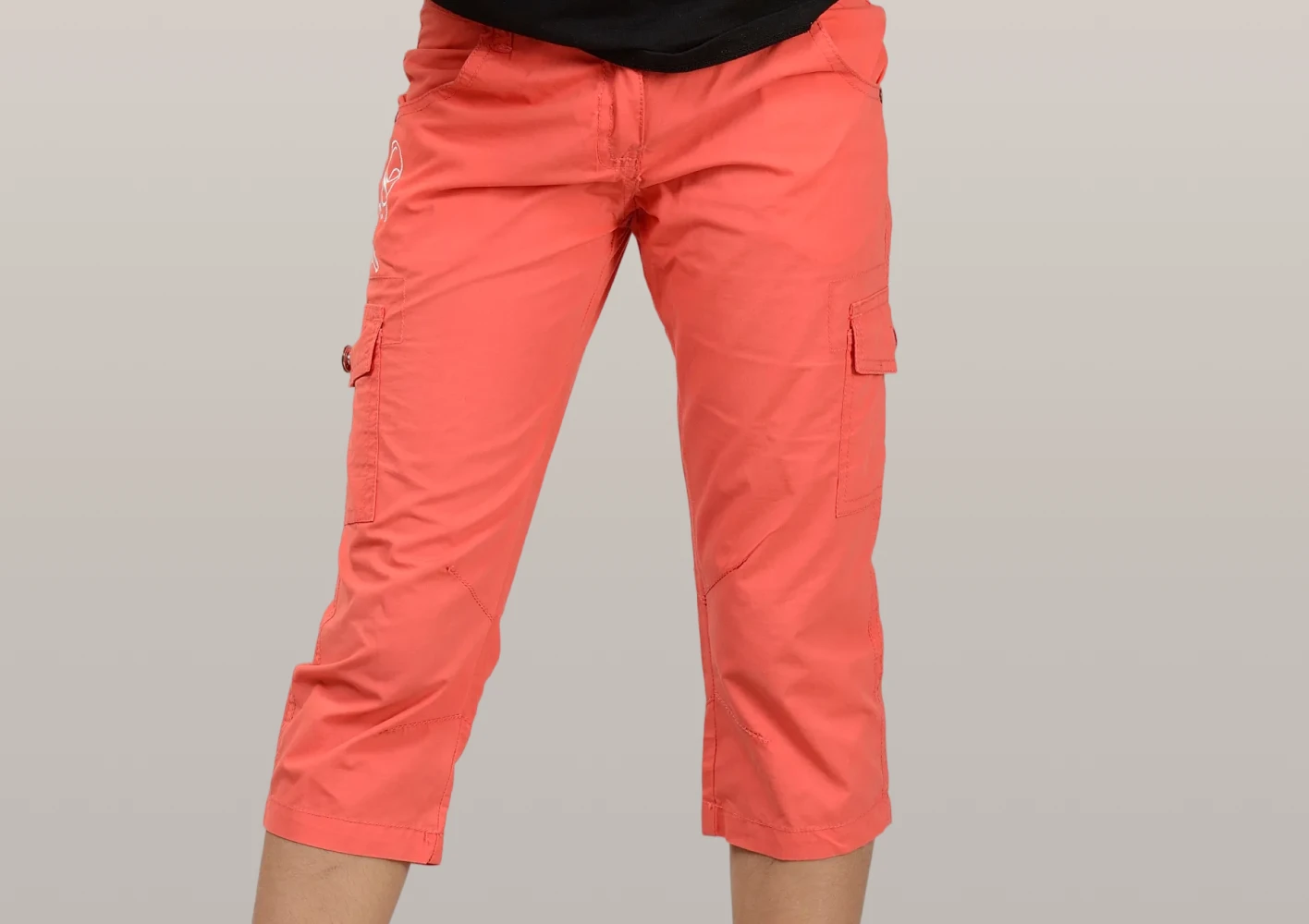 Girls’ Embroidered Cotton Capri with Coordinated Top