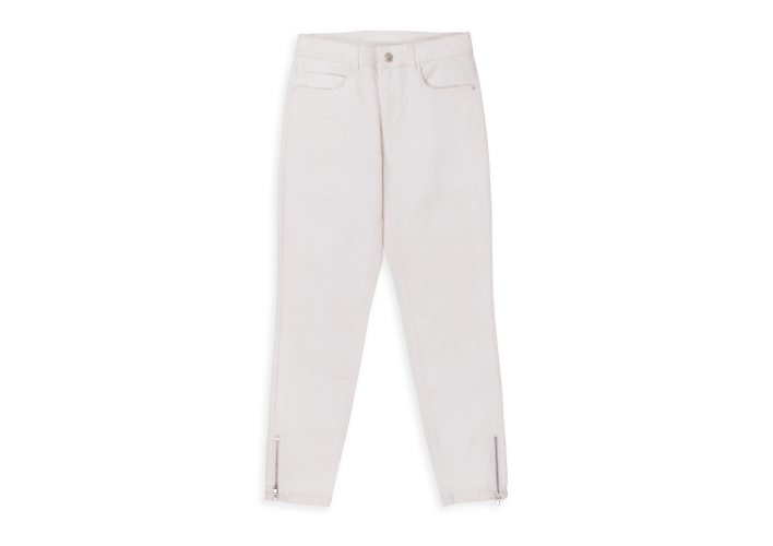 Women’s Cotton Pants with Hem Chain Detail
