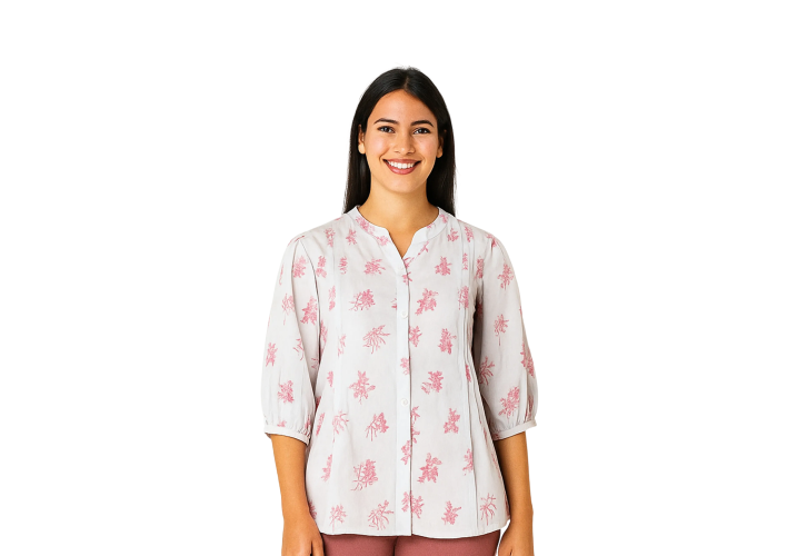 Women’s White Printed Tunic Topic